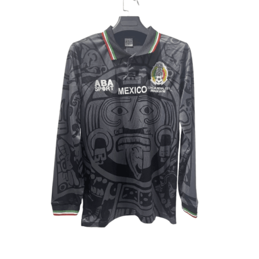 Mexico 1998 Retro Long Sleeve Black - The Football Lab