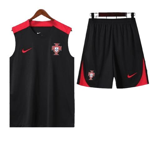 Portugal Vest Training Wear Black - The Football Lab